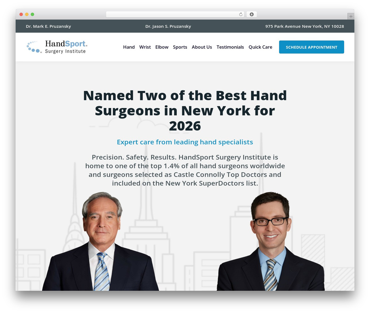HS WordPress theme - handsurgeonsnyc.com