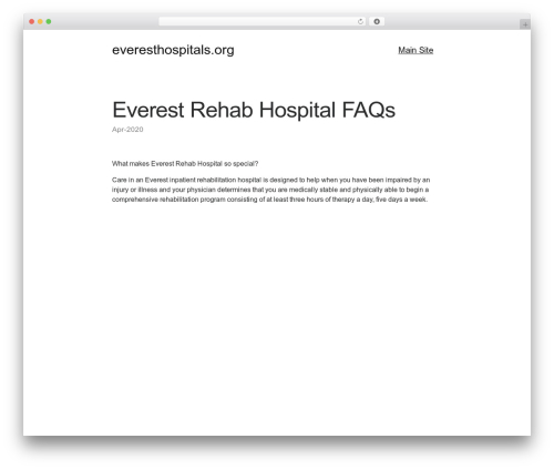 PlainText theme WordPress - everesthospitals.org