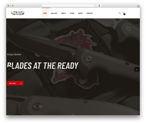 WordPress website theme Tacticool - longshiparmoury.com