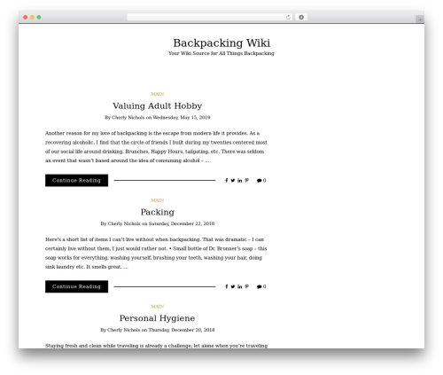 WordPress website theme Writee - backpackingwiki.org WordPress website theme Writee - backpackingwiki.org