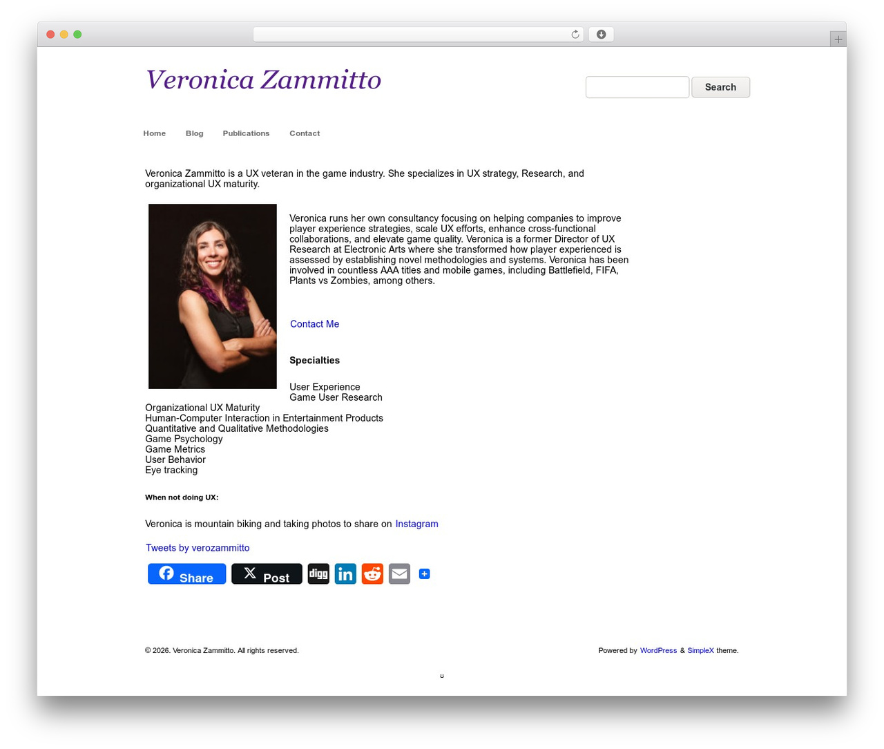 simpleX theme WordPress - veronicazammitto.com simpleX theme WordPress - veronicazammitto.com