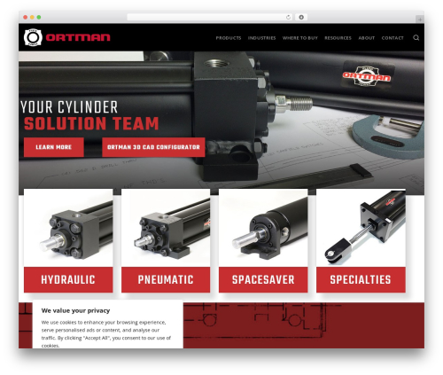 Respondjs WordPress plugin - ortmanfluidpower.com