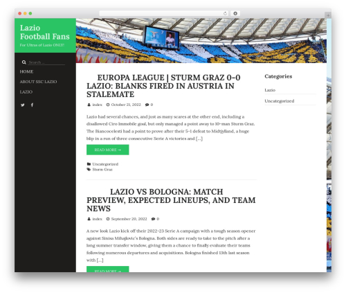 WordPress theme Optimum - laziofootballfans.info