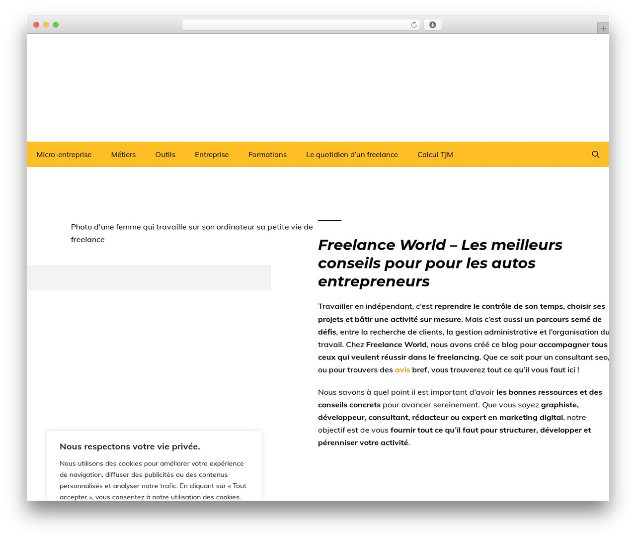 GeneratePress WordPress theme - freelanceworld.fr