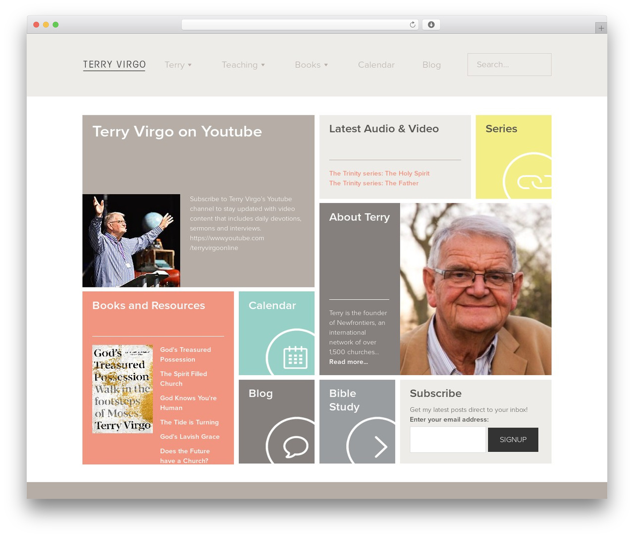 Genesis WordPress theme - terryvirgo.org