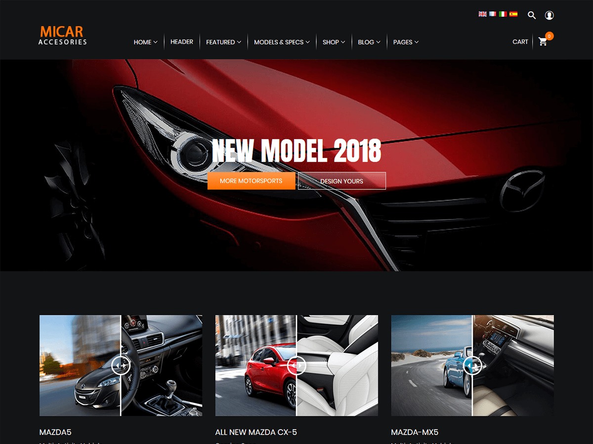 MiCar WordPress ecommerce theme by The 7up WordPress Team