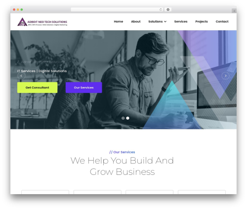 Quantech WP theme - adroit-nts.com