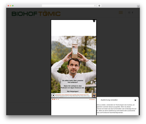 WordPress theme dev - biohof-tomic.at