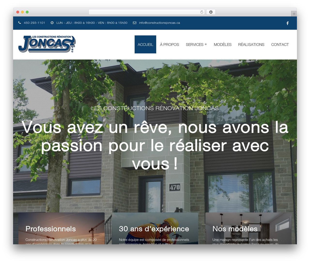 WordPress theme Piko Construct - constructionsjoncas.ca