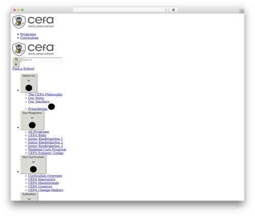 WordPress website theme CEFA - cefa.ca