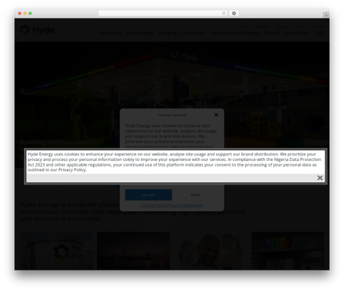 WordPress website theme Hyde - hydeenergyltd.com