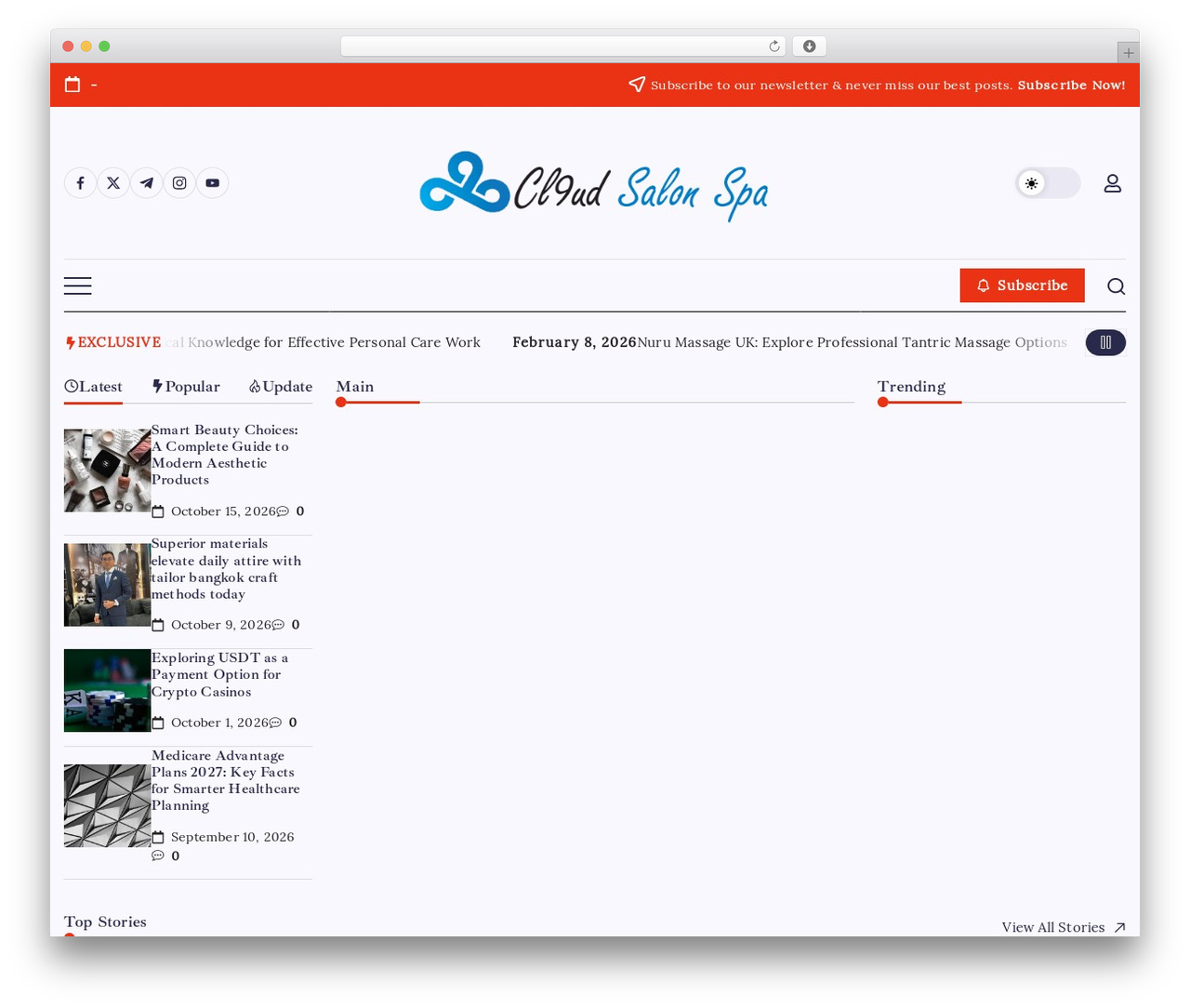 Blogsy News WordPress blog theme - cl9udsalonspa.com