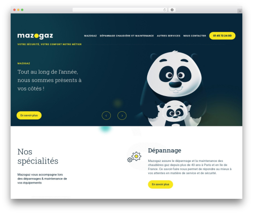 BootstrapWP WordPress theme - mazogaz.com