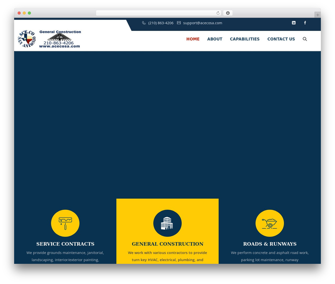 Constructpro WordPress theme - acecosa.com