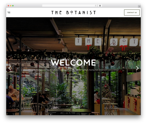 Dina WordPress theme - thebotanistcafe.com