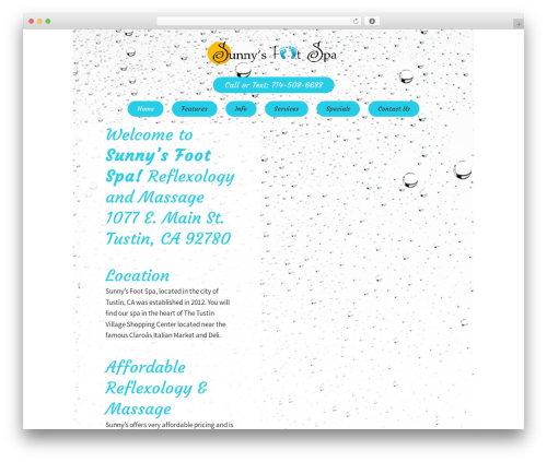 Divi WordPress theme - sunnysfootspa.com