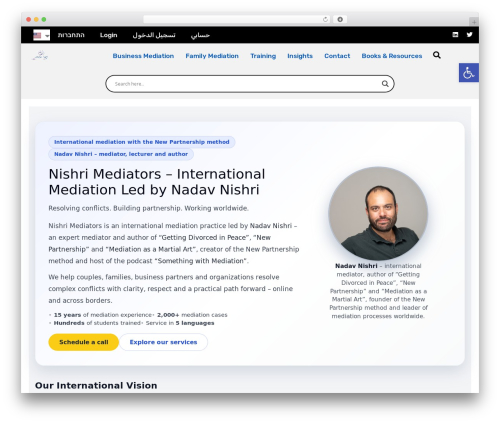 Hello Elementor WP theme - nishri-mediators.com
