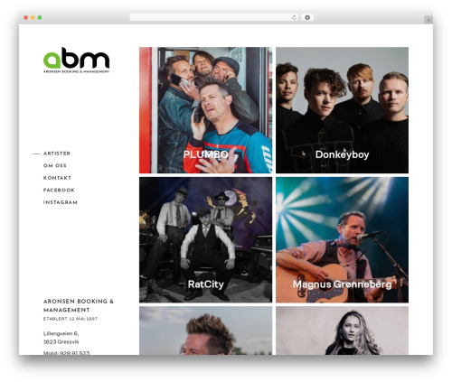 Odger WordPress theme - aronsenbooking.no