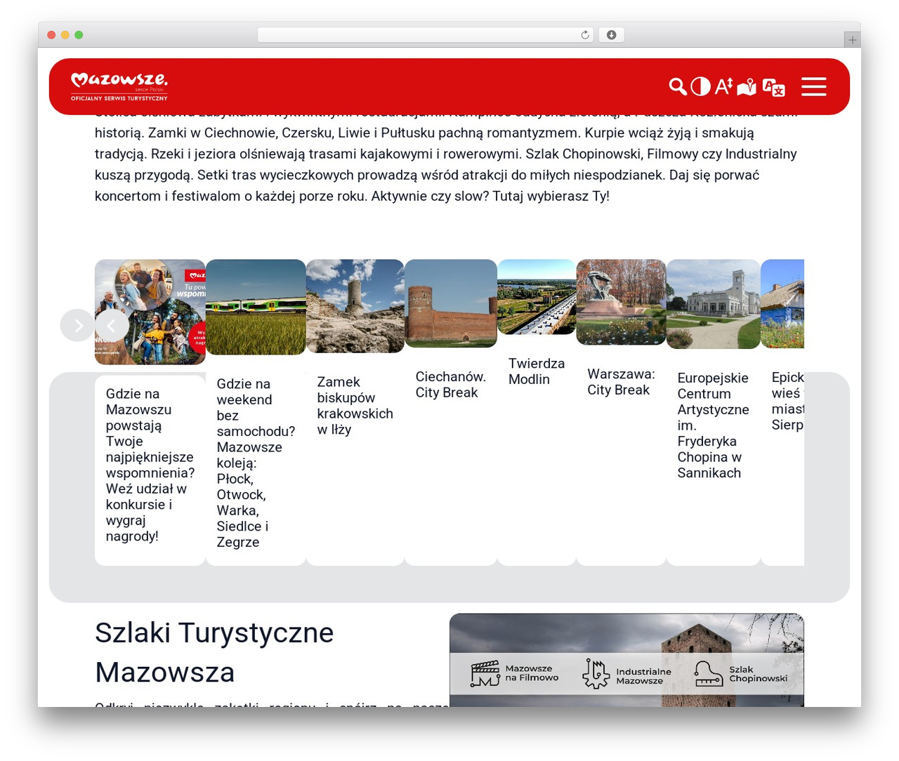 TailPress WP theme - mazowsze.travel