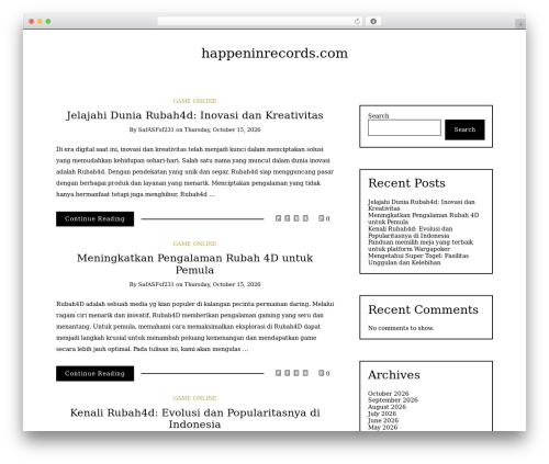WordPress theme Writee - happeninrecords.com WordPress theme Writee - happeninrecords.com