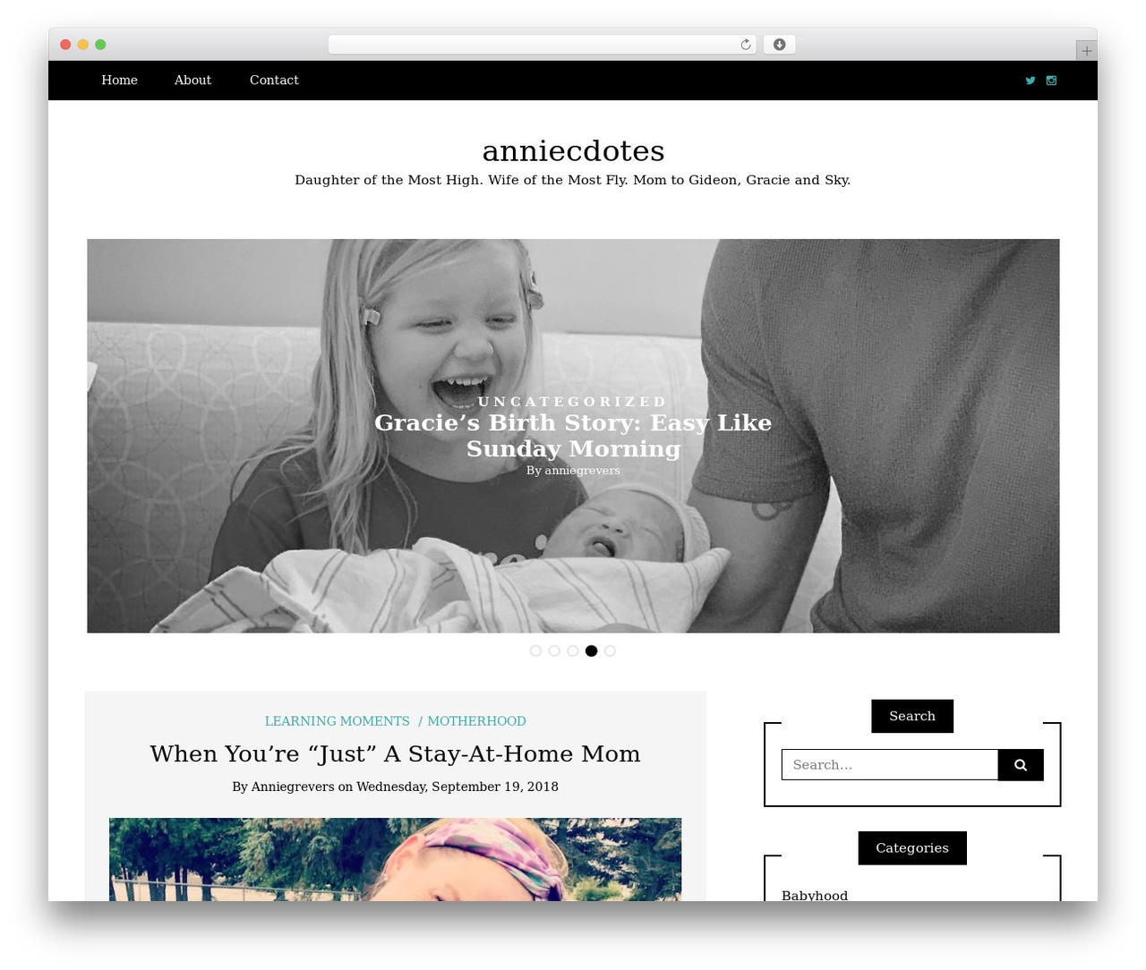 WP theme Writee - anniecdotes.com