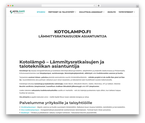 Divi theme WordPress - kotolampo.fi