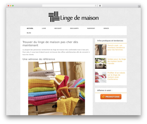 Halifax WordPress theme - linge-maison.net