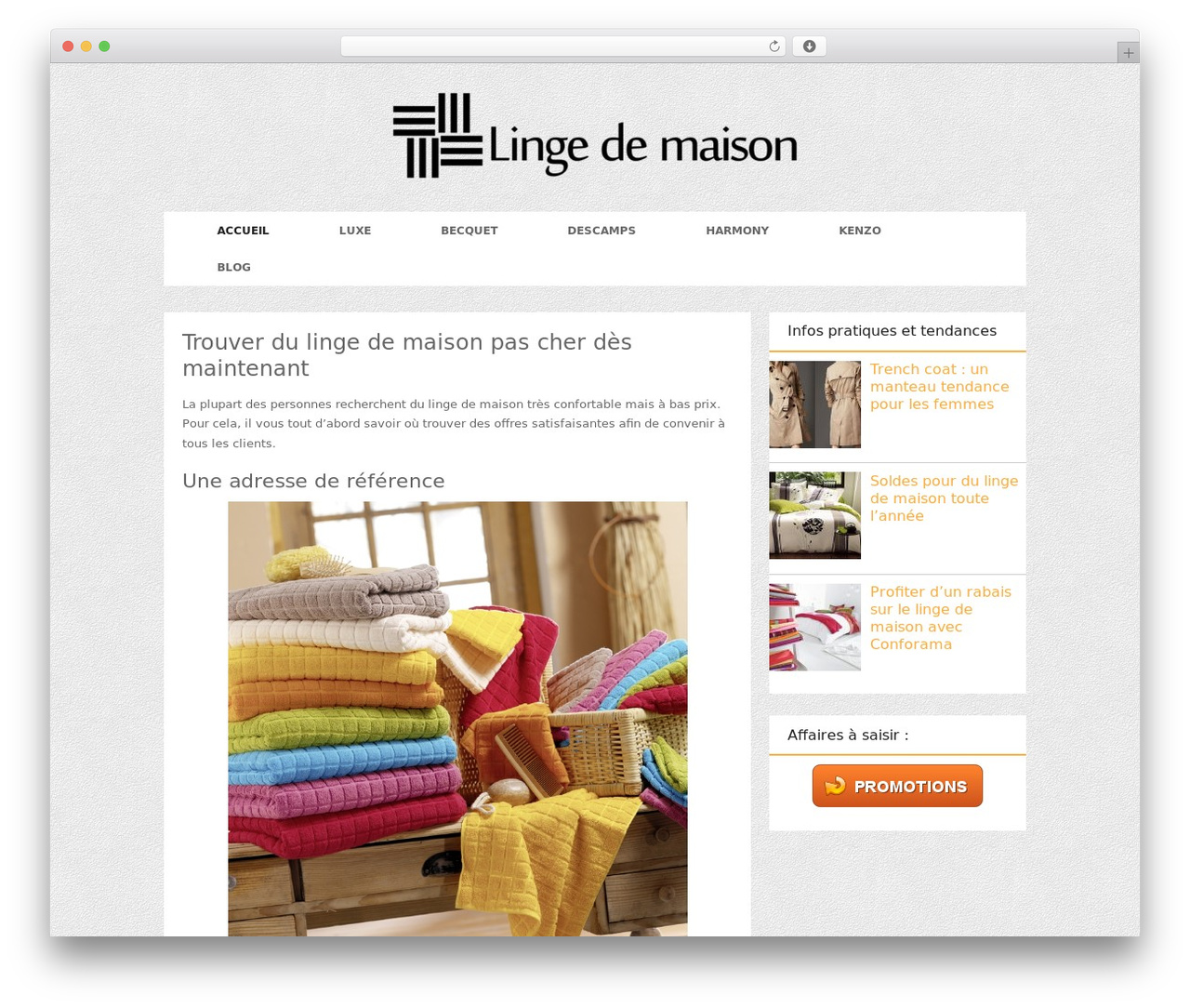 Halifax WordPress theme - linge-maison.net Halifax WordPress theme - linge-maison.net