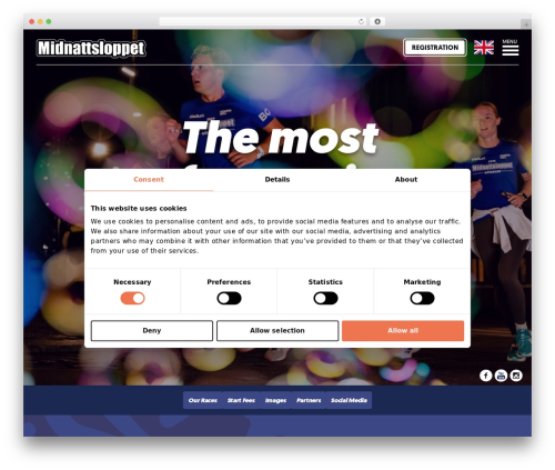 Midnattsloppet WordPress theme - midnattsloppet.com