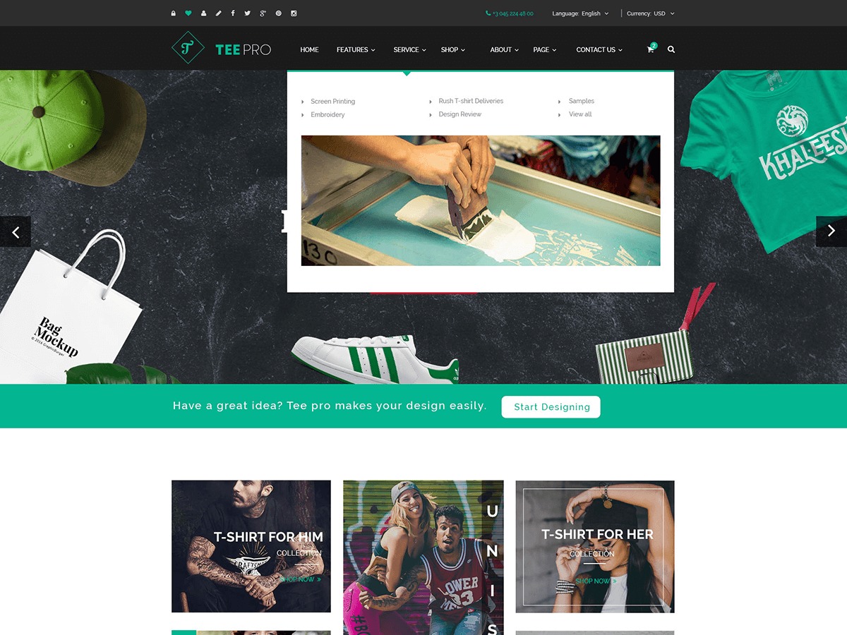 Teepro WordPress theme by NetbaseTeam