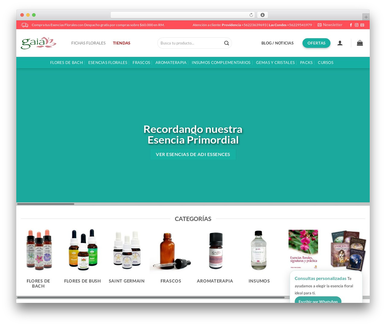 Theme WordPress Flatsome Child - gaiaesencias.com