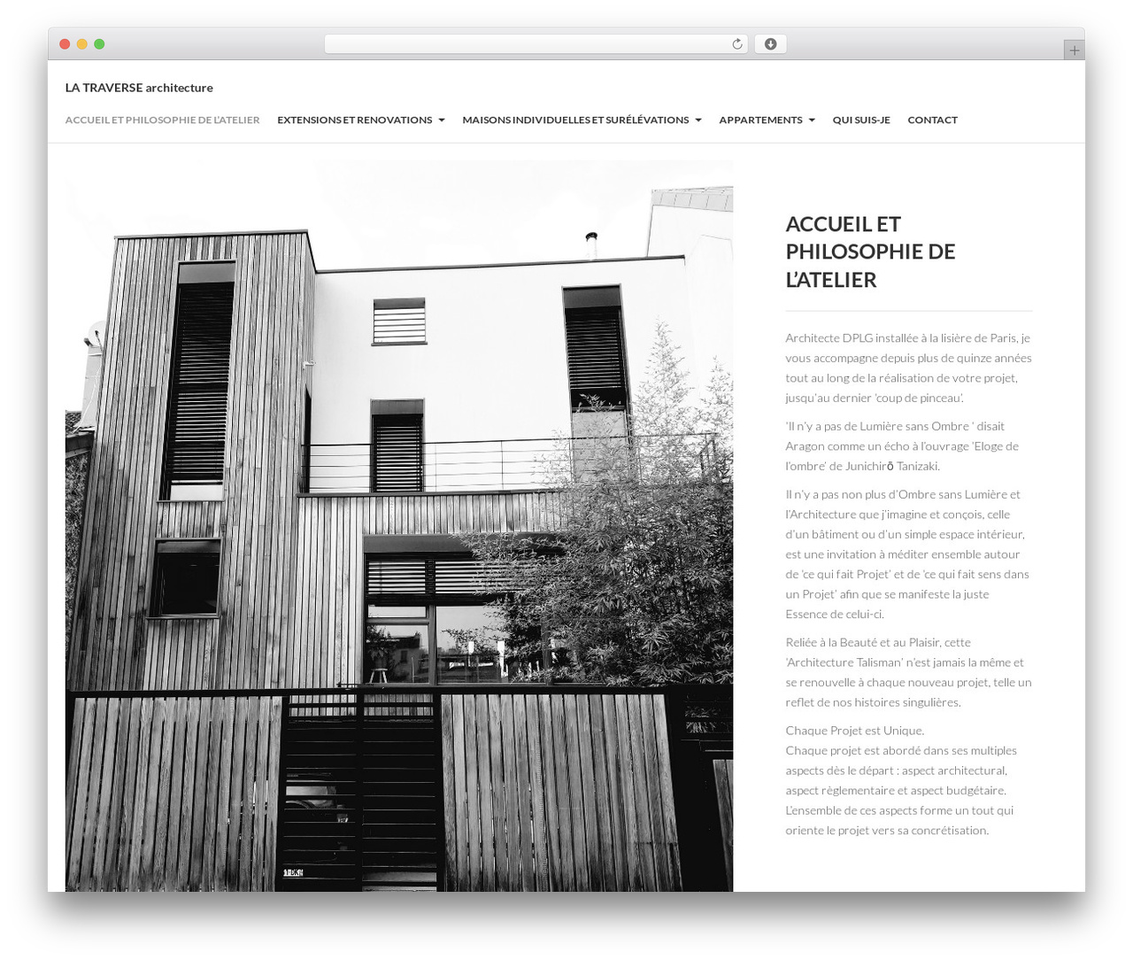 Theme WordPress Studiofolio - latraverse-architectes.com Theme WordPress Studiofolio - latraverse-architectes.com
