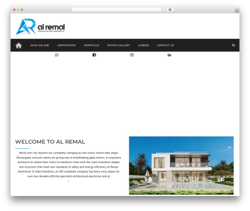 WordPress theme constructo - alremaluae.com