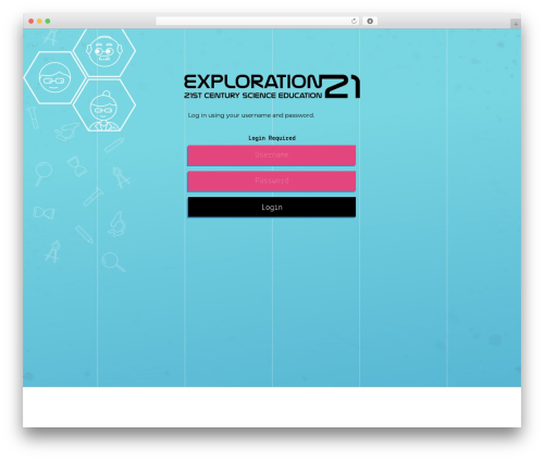 WordPress theme Exploration21 - exploration21.com