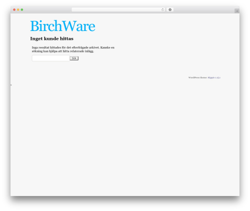 WordPress theme Kippis - birchware.se WordPress theme Kippis - birchware.se