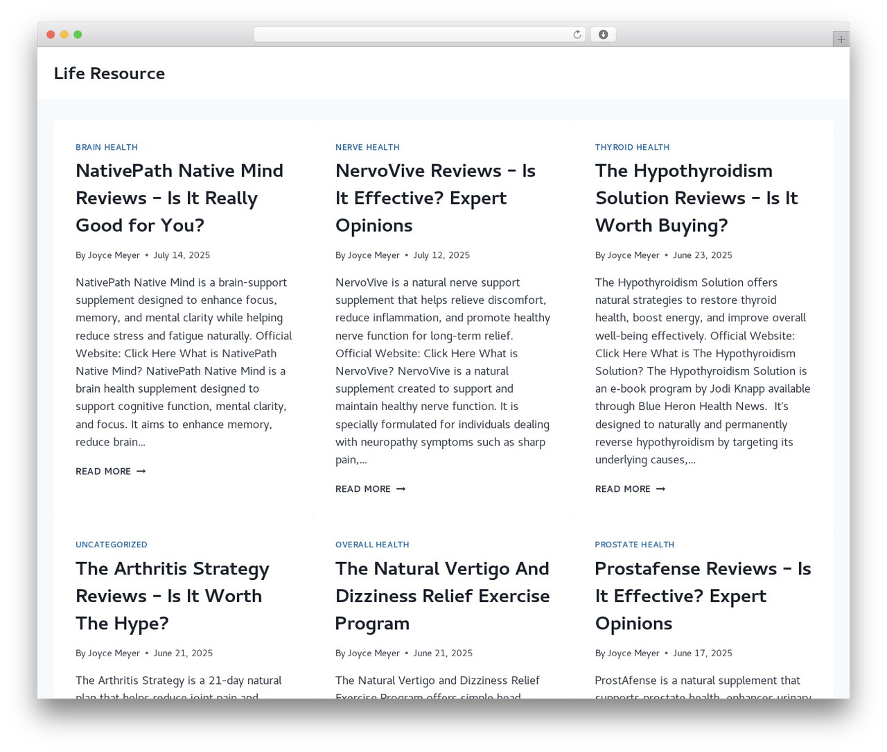 Theme WordPress Kadence - liferesource.org