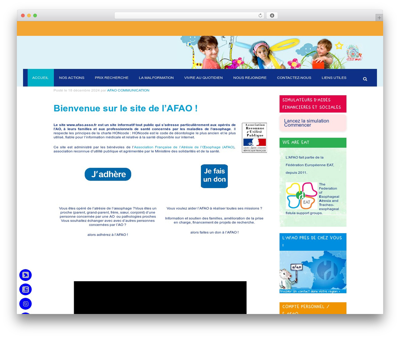 WordPress theme Bridge - afao.asso.fr