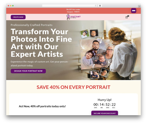 WordPress theme Lafka - portraitsoncanvas.com