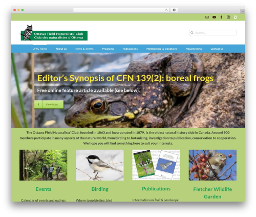 Avada WordPress theme - ofnc.ca