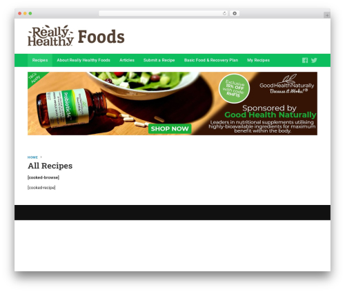 Basil food WordPress theme - reallyhealthyfoods.com