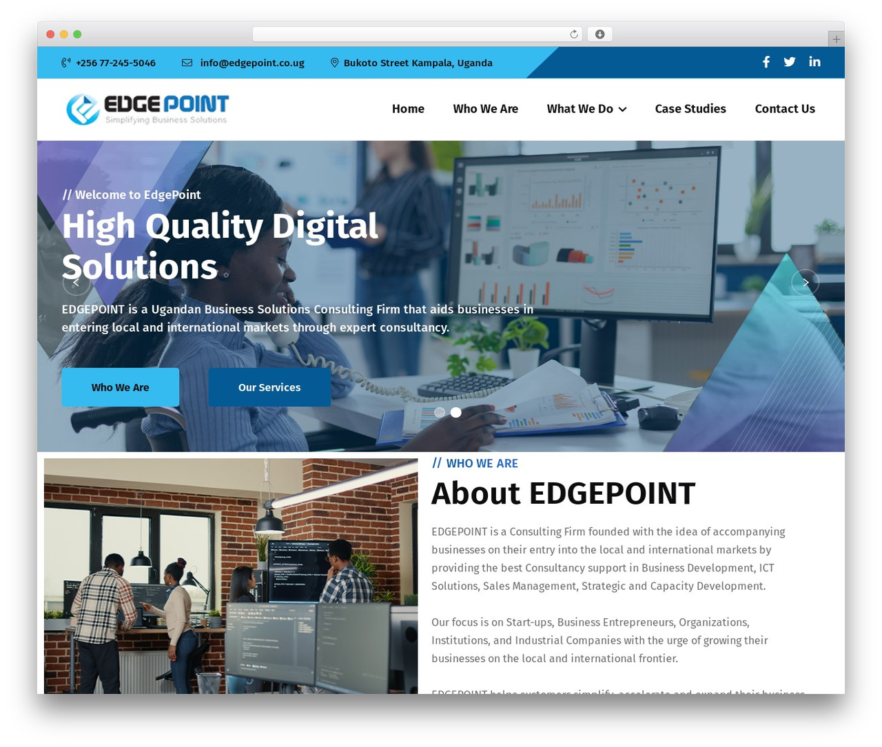 Best WordPress theme Quantech - edgepoint.co.ug