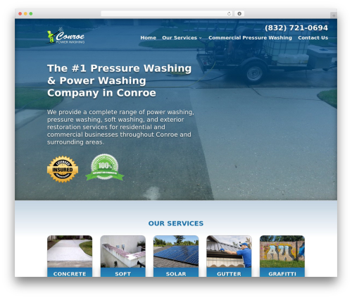 Divi theme WordPress - conroepowerwashing.com