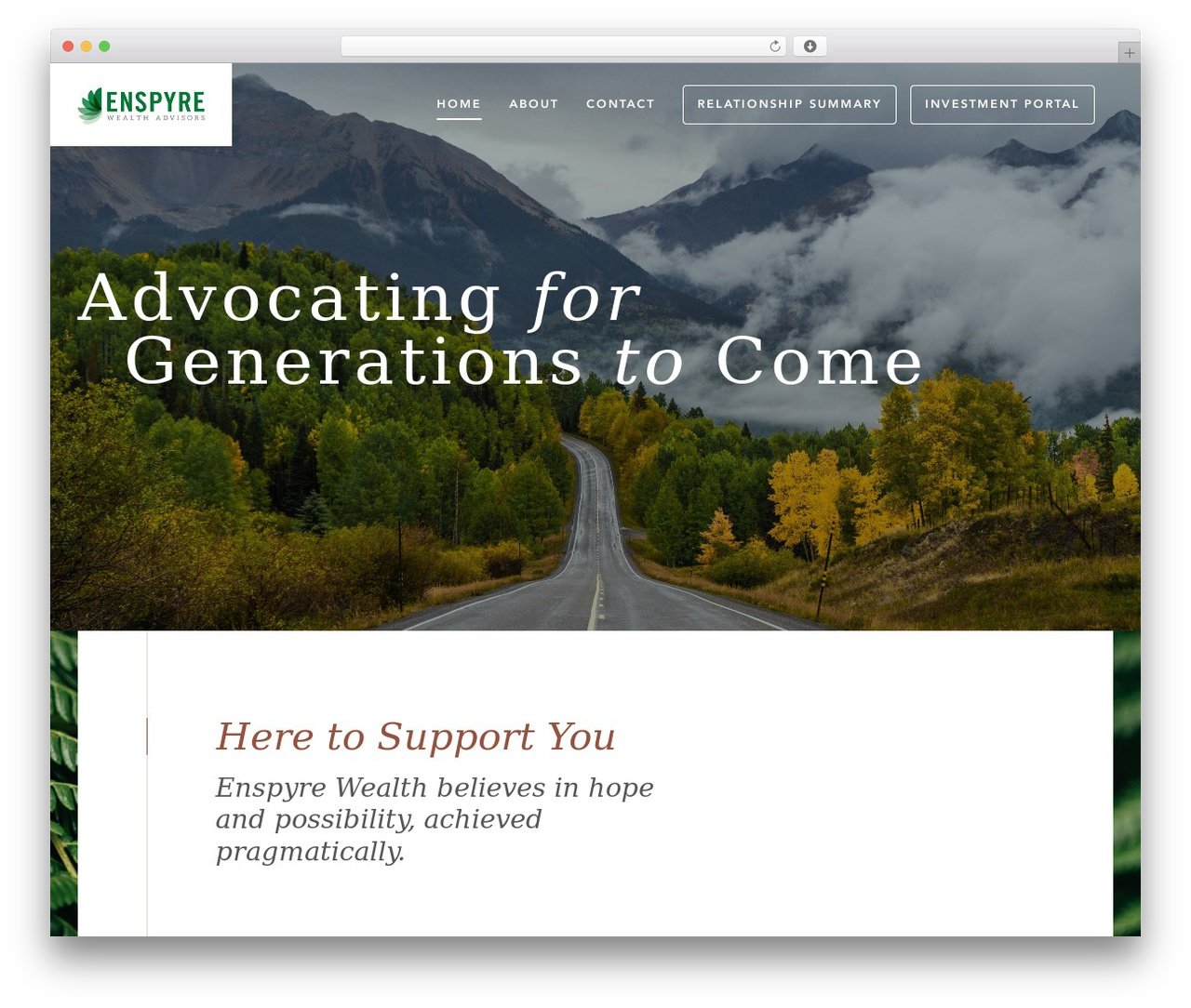 Enspyre WordPress theme - enspyrewealth.com