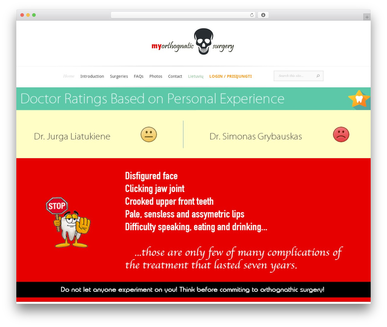Evolution theme WordPress - myorthognathic.surgery