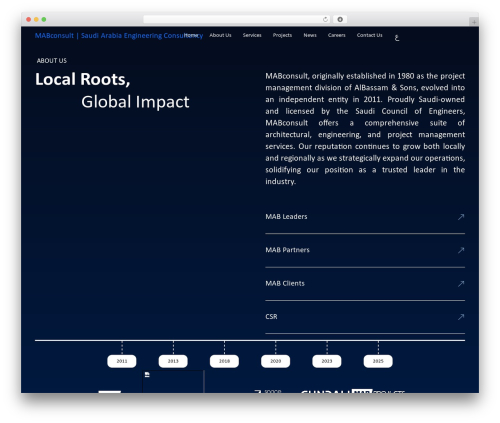 MAB Consult WordPress theme design - mabconsult.com.sa