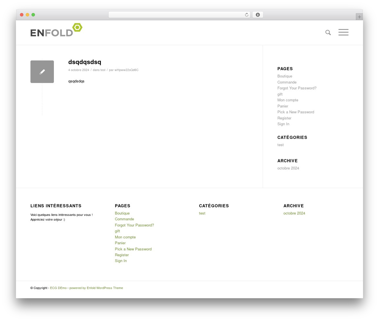 PGS WordPress theme - ecgdemo.ovh