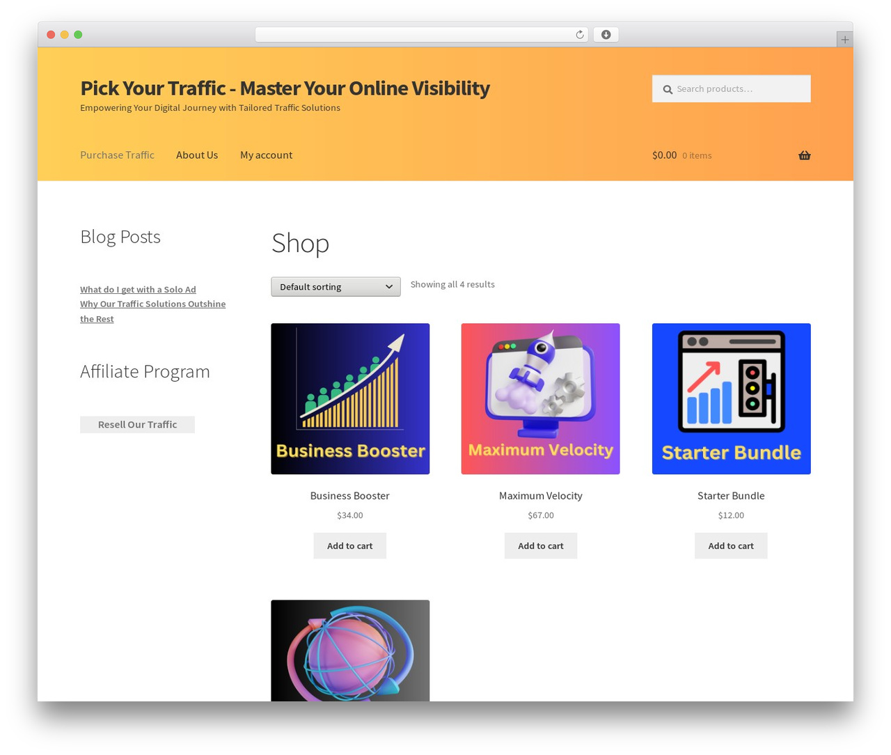 Storefront WordPress theme - pickyourtraffic.com