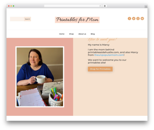 WordPress theme Clara - printablessidehustle.com