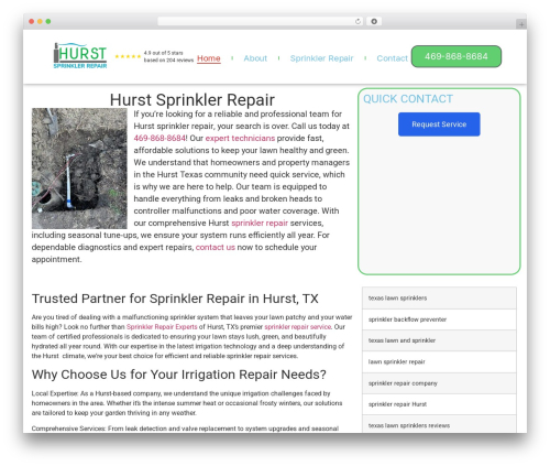 Satellite tech checkins WordPress plugin - hurstsprinklerrepair.com