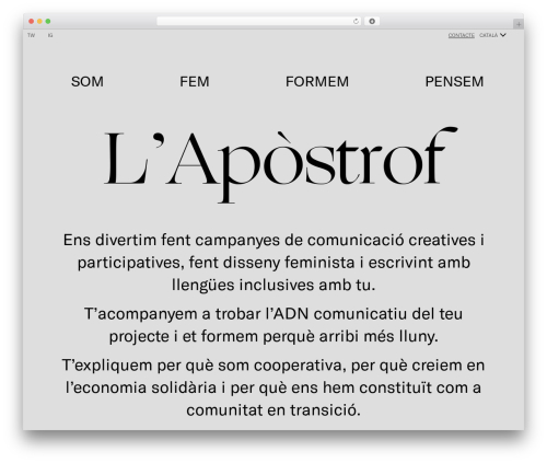 Apòstrof theme WP theme - apostrof.coop